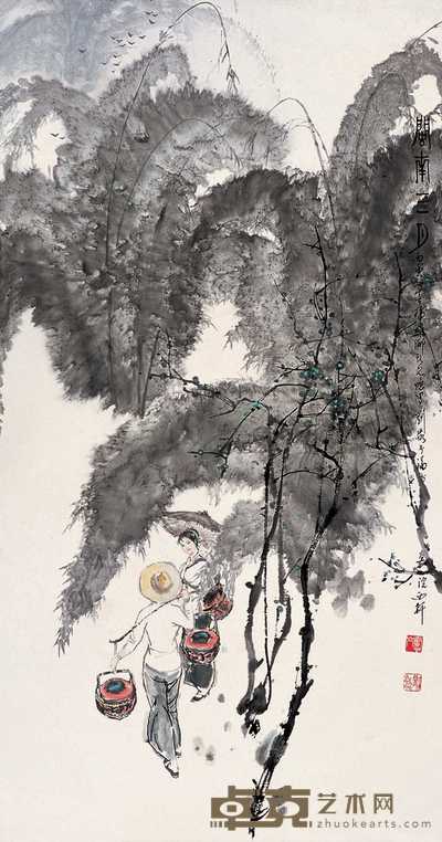 刘兴淼 闽南三月 立轴 129×68cm